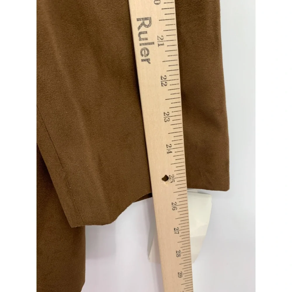 Ralph Lauren Blazer Jacket Mens 44L Brown Faux Suede UltraSuede Sport Coat NEW